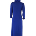  Casual V Neck Blue Milk Fiber Ankle Length Dress