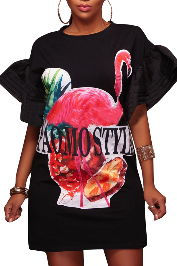  Cotton Blend Casual O neck Cap Sleeve Short Sleeve Sheath Mini Dresses