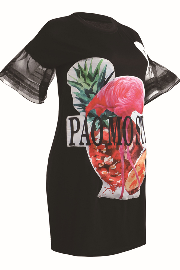  Cotton Blend Casual O neck Cap Sleeve Short Sleeve Sheath Mini Dresses