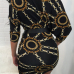 Euramerican Dew Shoulder Chain Printing Black Polyester Sheath Mini Dress Euramerican Dew Shoulder Chain Printing Black Polyester Sheath Mini Dress