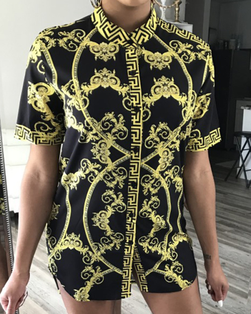 Euramerican Turtleneck Printed Black Polyester Mini Dress Euramerican Turtleneck Printed Black Polyester Mini Dress