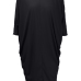 Leisure Round Neck Hollow-out Black Polyester Knee Length Dress Leisure Round Neck Hollow-out Black Polyester Knee Length Dress