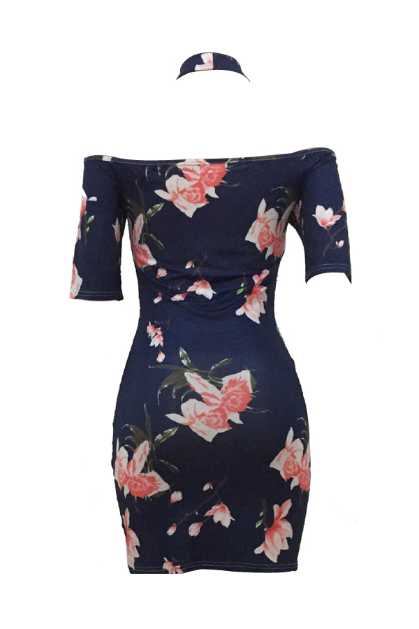  Milk Fiber Sexy Turtleneck Off The Shoulder Half Sleeve Sheath Mini Dresses