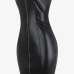  Sexy Bateau Neck Zipper Design Black Polyester Sheath Mini Zipped Dress