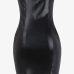  Sexy Bateau Neck Zipper Design Black Polyester Sheath Mini Zipped Dress