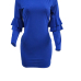 Sexy Round Neck Falbala Design Royalblue Polyester Mini Bodycon Dress Sexy Round Neck Falbala Design Royalblue Polyester Mini Bodycon Dress