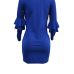 Sexy Round Neck Falbala Design Royalblue Polyester Mini Bodycon Dress Sexy Round Neck Falbala Design Royalblue Polyester Mini Bodycon Dress