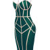 Sexy Spaghetti Strap Sleeveless Striped Printed Green Polyester Sheath Knee Length Dress Sexy Spaghetti Strap Sleeveless Striped Printed Green Polyester Sheath Knee Length Dress