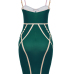 Sexy Spaghetti Strap Sleeveless Striped Printed Green Polyester Sheath Knee Length Dress Sexy Spaghetti Strap Sleeveless Striped Printed Green Polyester Sheath Knee Length Dress