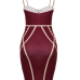Sexy Spaghetti Strap Sleeveless Striped Printed Wine Red Polyester Sheath Knee Length Dress Sexy Spaghetti Strap Sleeveless Striped Printed Wine Red Polyester Sheath Knee Length Dress