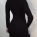 Sexy U Neck Patchwork Black Healthy Fabric Mini Dress Sexy U Neck Patchwork Black Healthy Fabric Mini Dress
