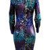 Sexy V Neck Gradient Sequined Decorative Polyester Sheath Mini Dress Sexy V Neck Gradient Sequined Decorative Polyester Sheath Mini Dress
