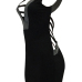 Sexy V Neck Hollow-out Black Polyester Sheath Mini Dress Sexy V Neck Hollow-out Black Polyester Sheath Mini Dress