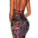 Sexy V Neck Lace-up Colorful Sequins Decorate Polyester Mini Dress Sexy V Neck Lace-up Colorful Sequins Decorate Polyester Mini Dress