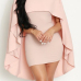 Trendy Round Neck Polyester Cloak Design Pink Polyester Sheath Mini Dress Trendy Round Neck Polyester Cloak Design Pink Polyester Sheath Mini Dress
