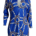 Trendy Turndown Collar Printed Blue Healthy Fabric Mini Dress(Without Belt) Trendy Turndown Collar Printed Blue Healthy Fabric Mini Dress(Without Belt)