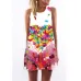 2018 Summer Dress Women Floral Print Chiffon Dress Sleeveless Boho Style Short Beach Dress Sundress Casual Shift Dresses Vestido