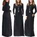 2019 Casual Elegant Long Maxi Dress Women Solid O-neck Long Sleeve Bodycon Party Dress Boho Beach Dress Tunic  Vestido Longo