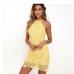 2019 Dress Women Halter Slim Pencil  Sexy Sleeveless Amazon Lace Dress Summer Dress