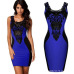 2019 New Summer Women Ladies Clothing Sexy Sleeveless Bodycon Bandage Club Dress Lace Crochet Patchwork Sheath Party Dresses