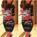 2019 Summer Fashion New Casual Slim Dress Cartoon Sweet Cute  Mini Package Hip Dress Short Sleeve O-neck Women T-shirts  Dress