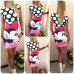 2019 Summer Sexy Mouse Dress Animation Origin Impression Slim Bag Hip Mini Dress Cover Round Neck Short Sleeve Print Dress