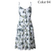 2019 Summer Women Button Decorated Print Dress Off-shoulder Party Beach Sundress Boho Spaghetti Long Dresses Plus Size FICUSRONG