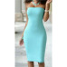 2019 Top Fashion Womens Summer Dresses Strapless Female Clothes Sleeveless Beach Dress Bandeau Bodycon Tube Solid Dress Womens