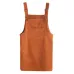 2019 Women Retro Corduroy Dress Autumn Spring Suspender Sundress Sarafan Loose Vest Overall Dress Female Natural Casual Dresses