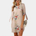 2019 Women Summer Dress Boho Style Floral Print Chiffon Beach Dress Tunic Sundress Loose Mini Party Dress Vestidos Plus Size 5XL