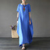 2019 ZANZEA Womens Crewneck 3/4 Batwing Sleeve Baggy Maxi Long Shirt Dress Casual Party Kaftan Solid Robe Vestido Plus Size