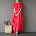 2019 ZANZEA Womens Crewneck 3/4 Batwing Sleeve Baggy Maxi Long Shirt Dress Casual Party Kaftan Solid Robe Vestido Plus Size