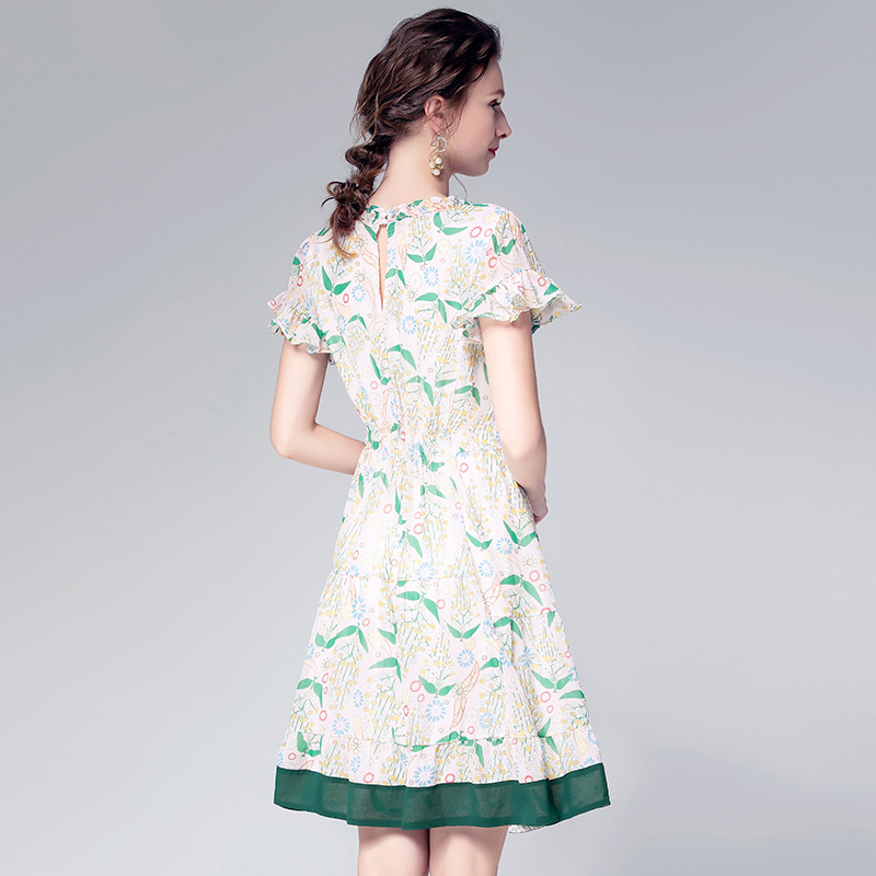 2019 summer European and American dresses, women's fresh and light colors #94973