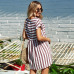 2019 summer new fashion O-neck short sleeved Party Ladies dress casual mini striped dresses loose Elegant Prom Female Vestidos