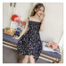 24 Colors Women Summer Floral Dress 2019 Femail Sleeveless Slim Cotton Spaghetti Strap Print Dress Women Elegant Casual Dress