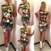 5XL Large Size Women Sweet Cartoon Dress Casual Print Dress Sexy Slim Party Dresses Sexy Summer Plus Size Women Dress Vestidos