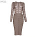 ADYCE 2019 New Black Bandage Dress Women Spring Celebrity Party Dress Long Sleeve Olive Mesh Gray Red Midi Bodycon Club Dresses