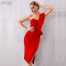 ADYCE 2019 New Summer Women Bandage Dress Celebrity Evening Party Dresses Sexy One Shoulder Ruffles Bodycon Club Dress Vestidos