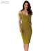 ADYCE New Summer Bandage Dress Women Vestidos Verano 2019 Sexy V Neck Off Shoulder Celebrity Party Dress Sexy Club Bodycon Dress