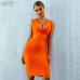 ADYCE Summer Women Bandage Dress Vestidos Verano 2019 Orange Red Tank Sexy Deep V-Neck Sleeveless Bodycon Celebrity Party Dress