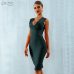 ADYCE Summer Women Bandage Dress Vestidos Verano 2019 Orange Red Tank Sexy Deep V-Neck Sleeveless Bodycon Celebrity Party Dress