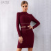 Adyce 2019 New Spring Women Bandage Dress Sexy Long Sleeve Black Mini Club Dress Vestidos Elegant Celebrity Evening Party Dress