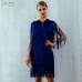 Adyce 2019 New Summer Bandage Dress Women Elegant Club Party Dress Sexy O Neck Sleeveless Tassels Mini Fringe Tank Dress Vestido