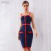 Adyce 2019 New Summer Women Bodycon Bandage Dress Vestidos Elegant Blue Spaghetti Strap Nightclub Dress Celebrity Party Dresses