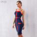 Adyce 2019 New Summer Women Bodycon Bandage Dress Vestidos Elegant Blue Spaghetti Strap Nightclub Dress Celebrity Party Dresses