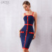 Adyce 2019 New Summer Women Bodycon Bandage Dress Vestidos Elegant Blue Spaghetti Strap Nightclub Dress Celebrity Party Dresses