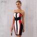 Adyce Bodycon Bandage Dress Women Vestidos Verano 2019 New Summer Strapless Midi Club Dress Runway Celebrity Evening Party Dress