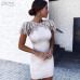 Adyce New Summer Bandage Dress 2019 Woman Celebrity Evening Party Dress Vestido Sexy White Beads Diamond Mini Runway Club Dress