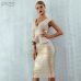 Adyce Ruffles Celebrity Party Dress 2019 New Summer Women Bodycon Set Sleeveless V-Neck Front Zipper Bandage Dress Women Vestido