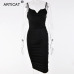 Articat Satin Strapless Bodycon Bandage Dress Spaghetti Strap Backless Sheath Summer Dress 2019 Casual Beach Dress Vestidos